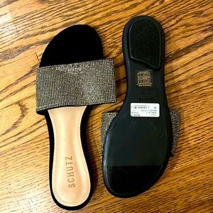 SCHUTZ rhinestone slides